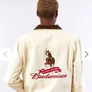 Budweiser Canvas Utility Jacket Clydesdale Horse Beer Medium